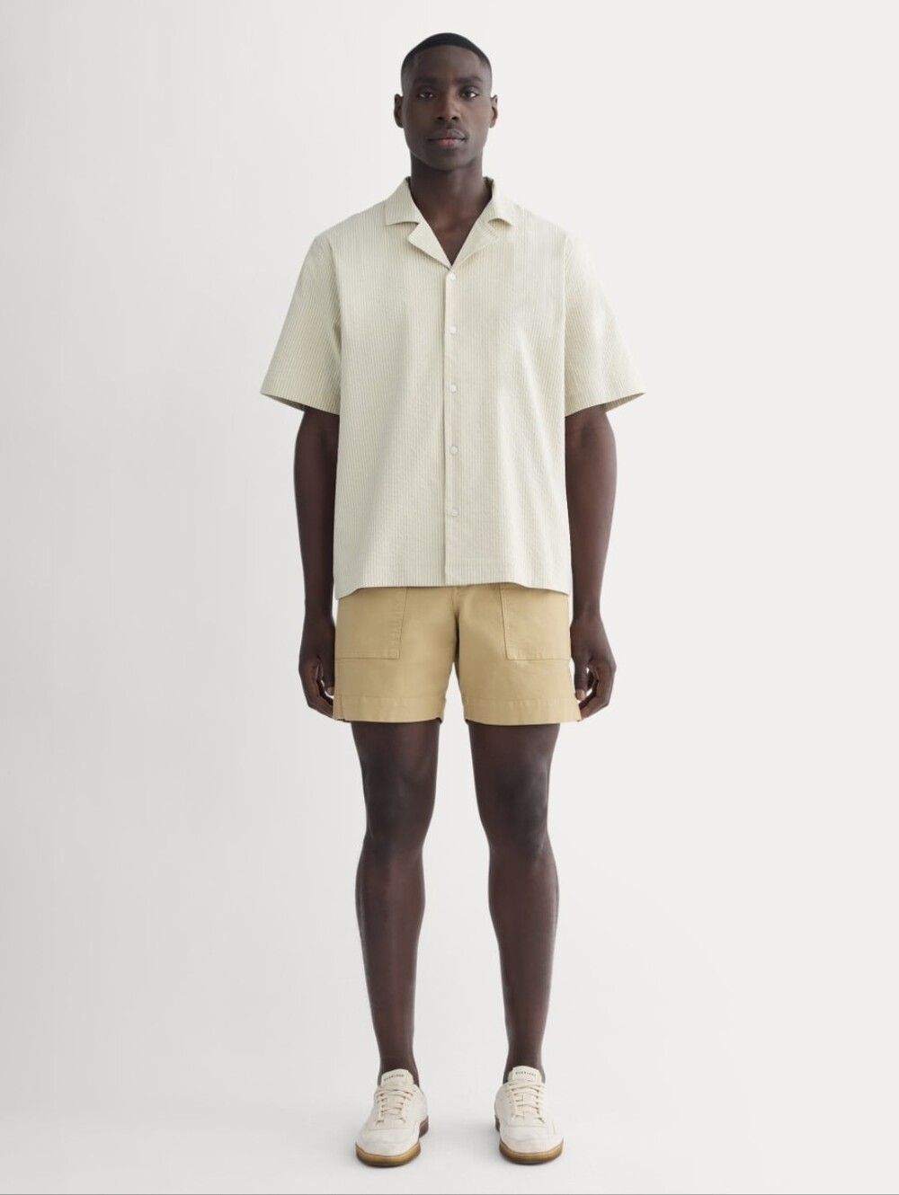 NWOT Everlane Khaki Canvas Relaxed Utility Shorts - Size 33